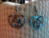 Aretes modelo corazon caballo con herradura - Tiendacharra.com - Bodega Tienda Charra