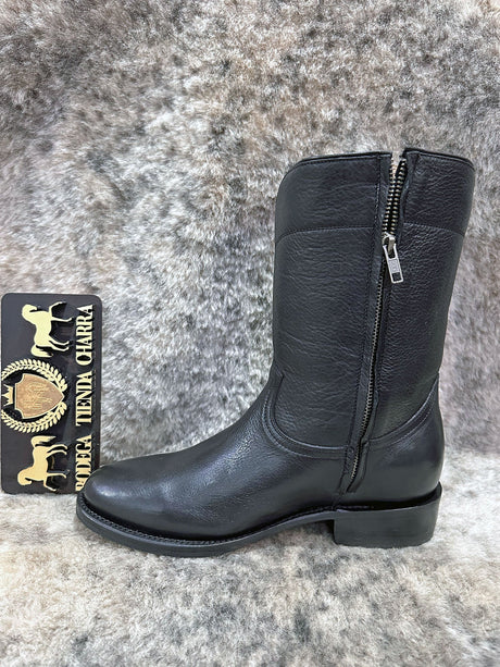 Bota Roper Negra clásica marca Río Grande - Tiendacharra.com - Bodega Tienda Charra