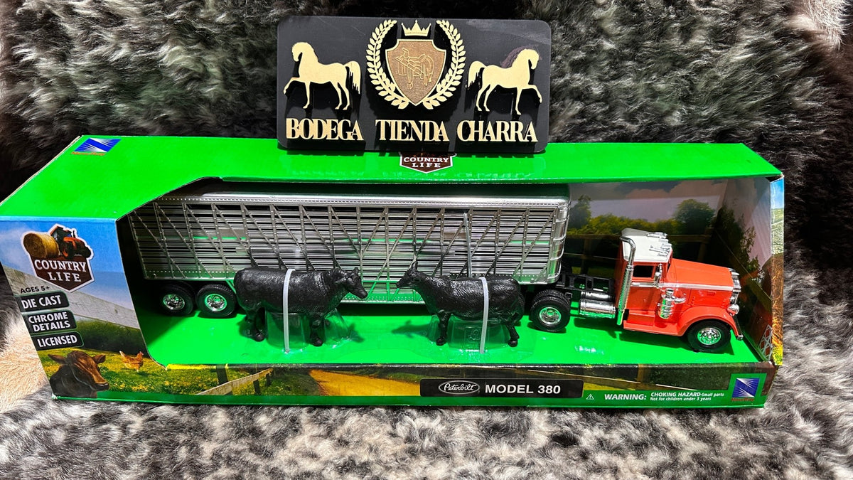 Camión ganadero Peterbilt 380 con toros - Tiendacharra.com - Bodega Tienda Charra