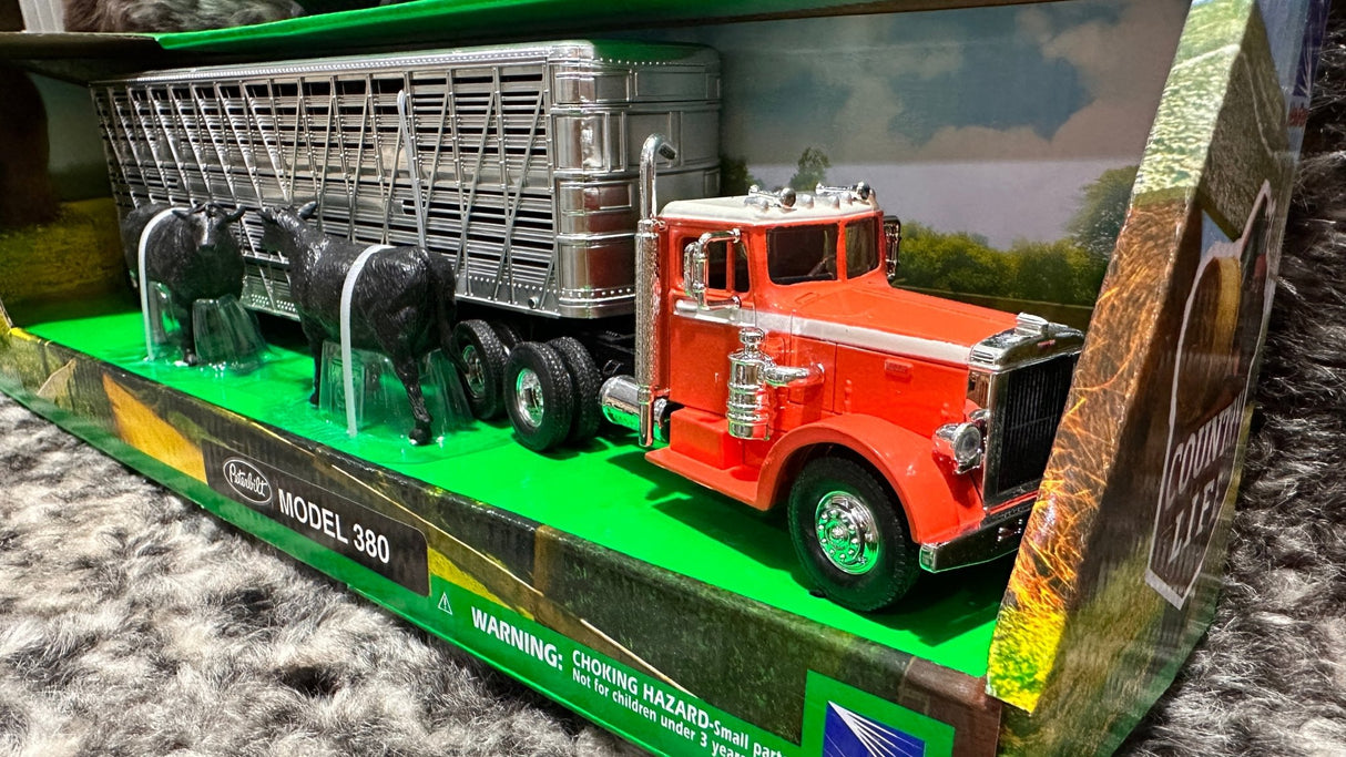 Camión ganadero Peterbilt 380 con toros - Tiendacharra.com - Bodega Tienda Charra