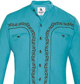 Camisa charra 133CA01 TURQUESA Rangers - Tiendacharra.com - Bodega Tienda Charra