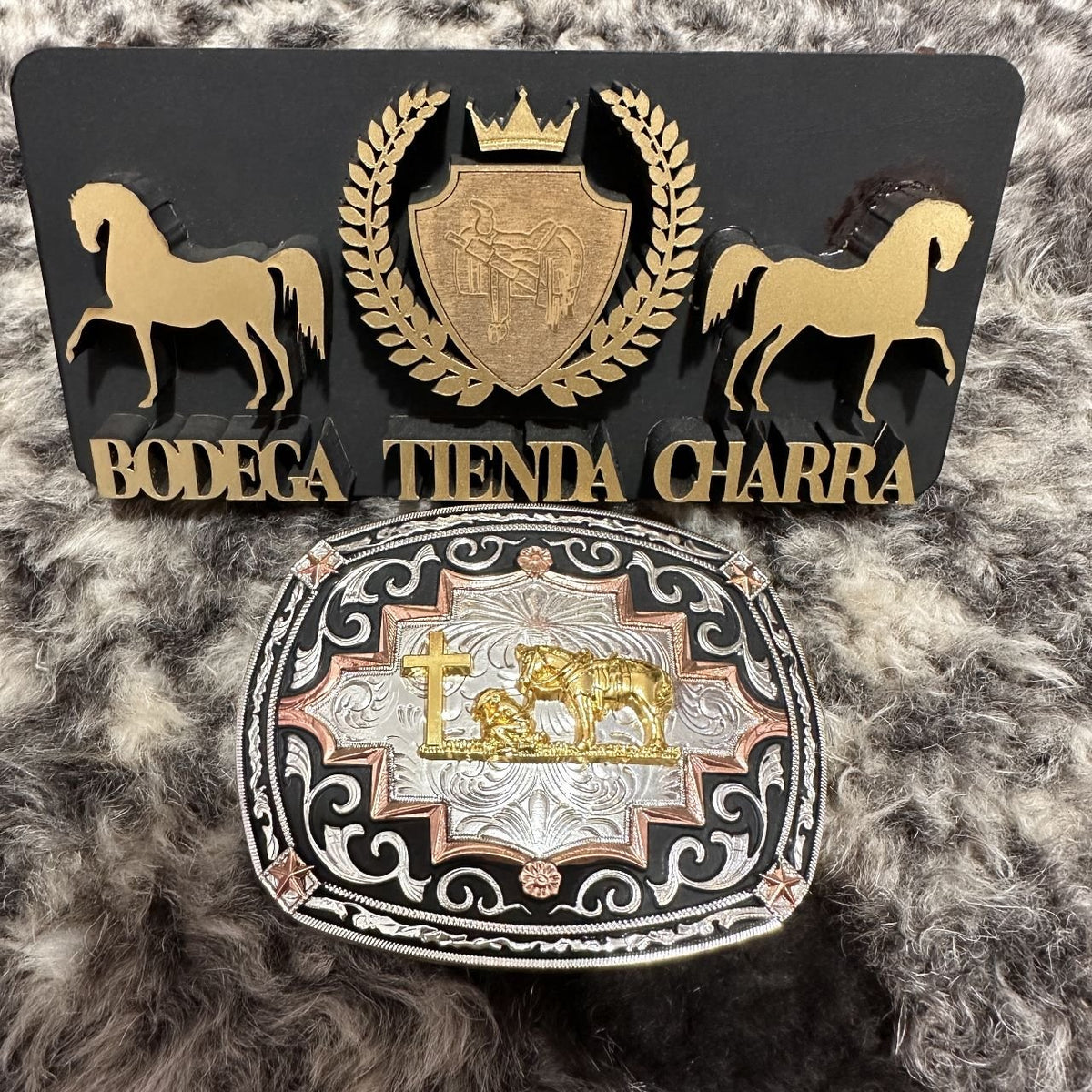 Hebilla charra en alpaca HCAL03 - Tiendacharra.com - Bodega Tienda Charra