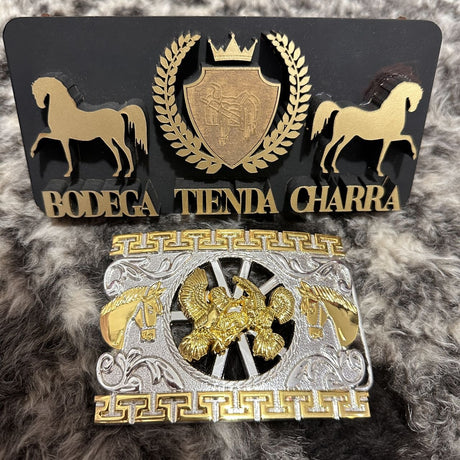 Hebilla charra en alpaca HCAL04 - Tiendacharra.com - Bodega Tienda Charra