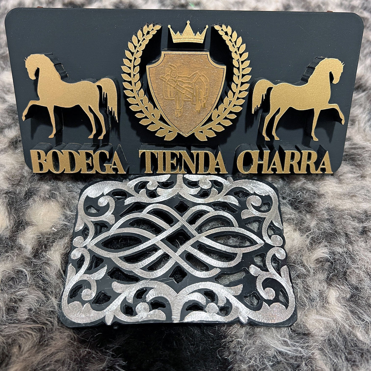 Hebilla grabada en pelo HPN107 - Tiendacharra.com - Bodega Tienda Charra