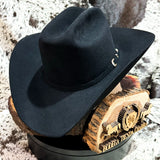 Texana modelo El Patrón 30x - Negra Marca Stetson - Tiendacharra.com - Bodega Tienda Charra