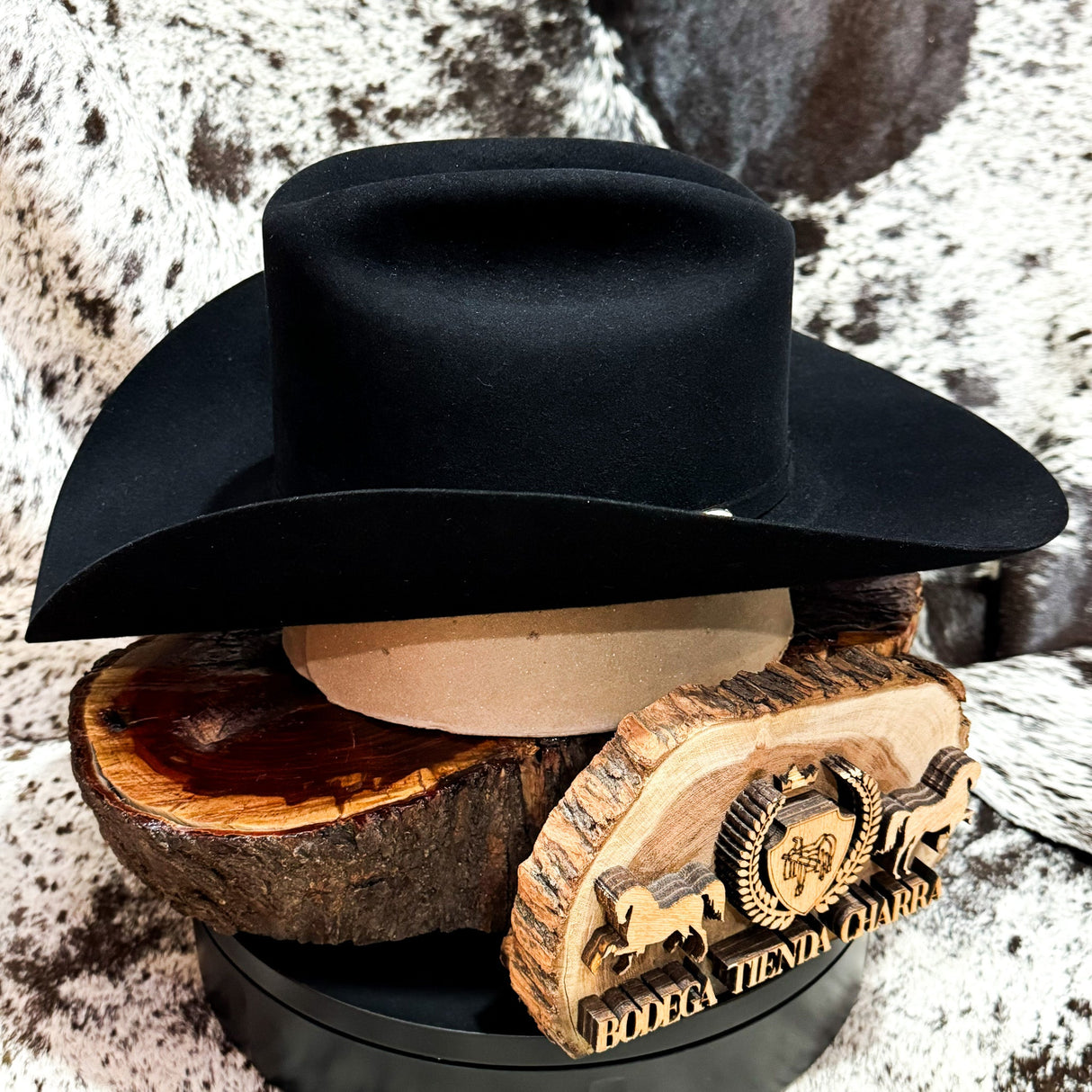 Texana modelo El Patrón 30x - Negra Marca Stetson - Tiendacharra.com - Bodega Tienda Charra