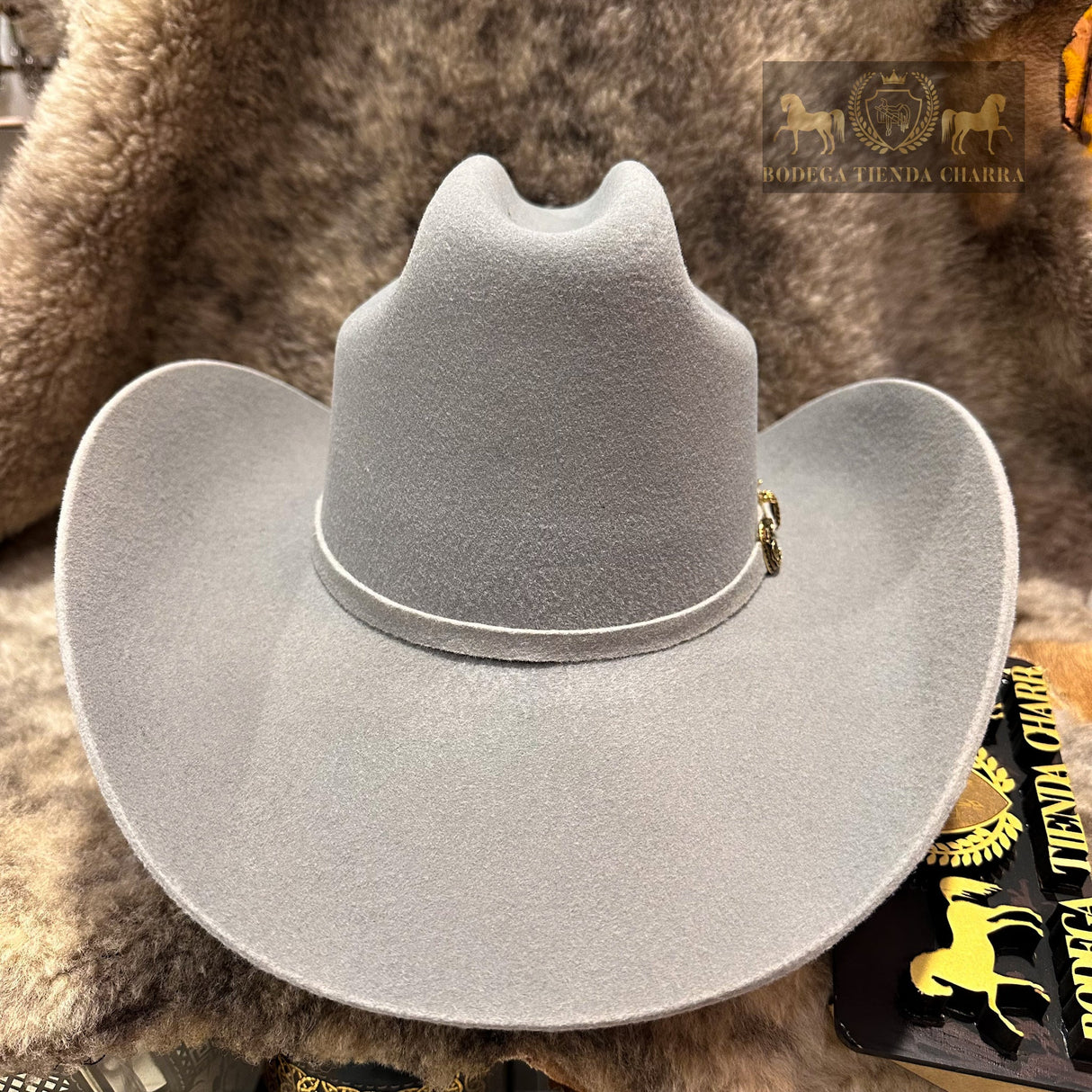 Texana modelo El Patrón - Gris Cristal (Tombstone) - Tiendacharra.com - Bodega Tienda Charra