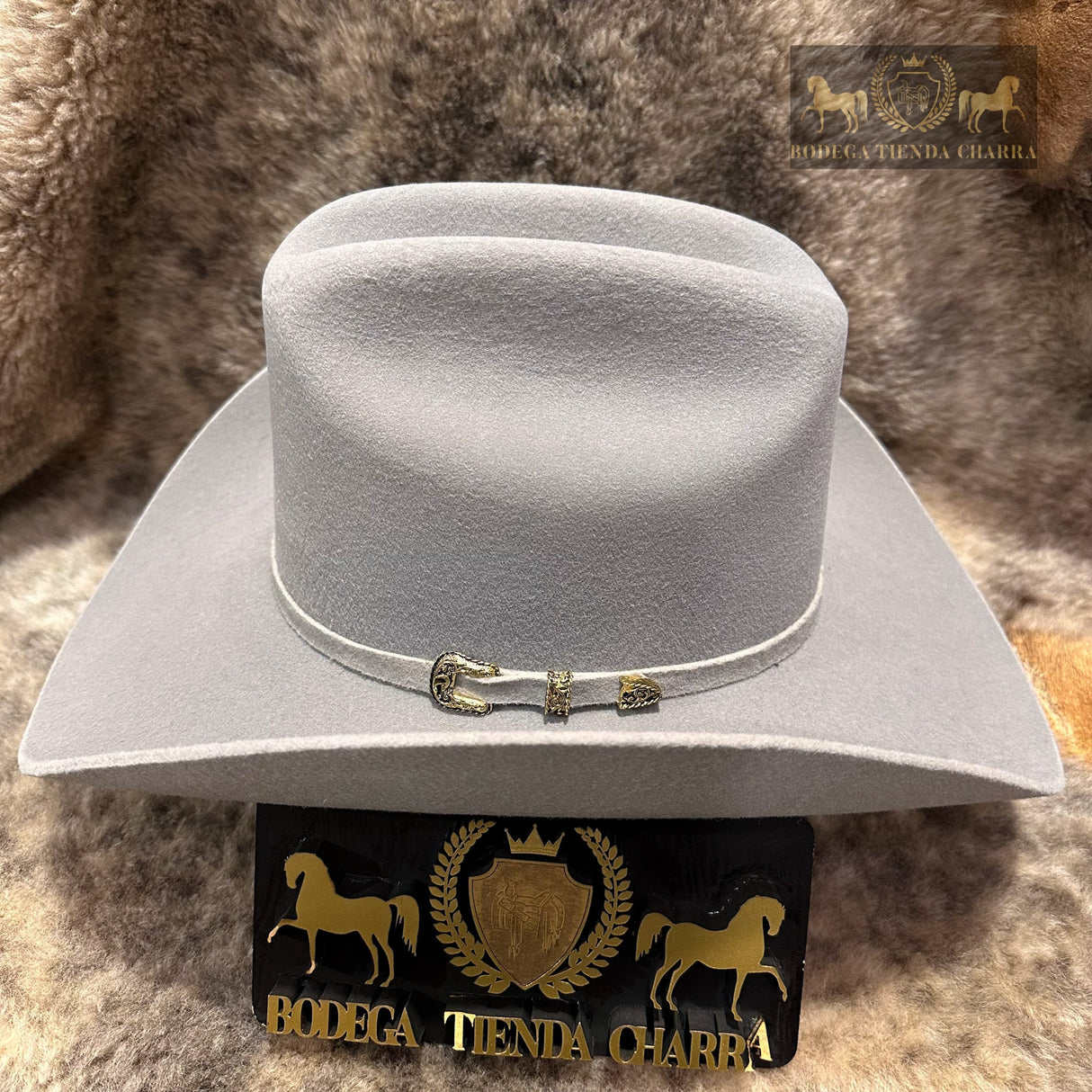 Texana modelo El Patrón - Gris Cristal (Tombstone) - Tiendacharra.com - Bodega Tienda Charra